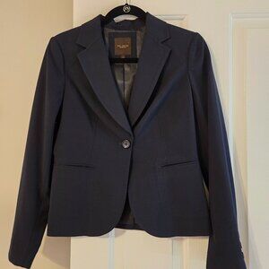 Womens The Limited Navy Blue Suit Jacket Size 2